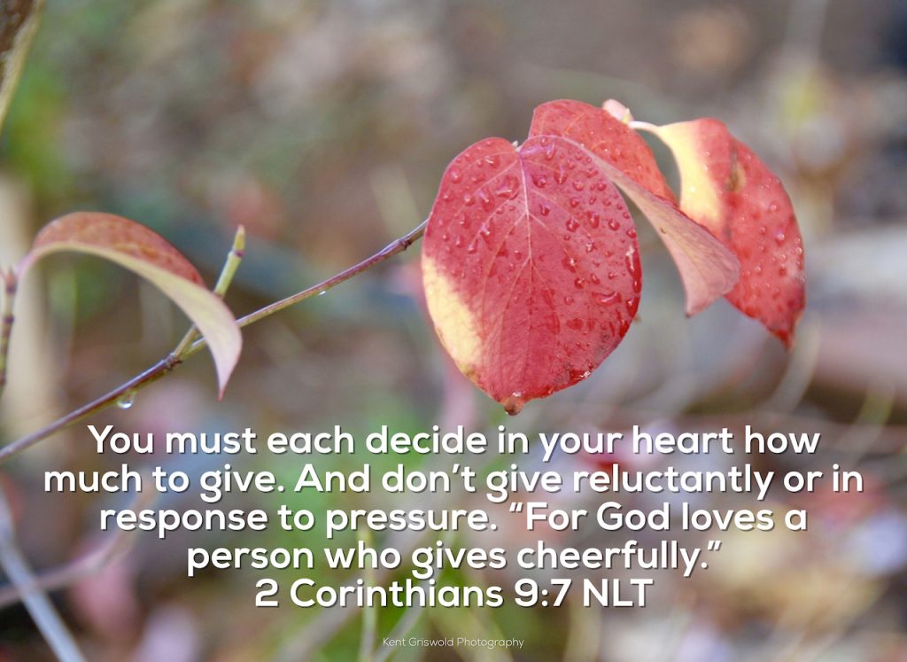 Giving - 2 Corinthians 9:7